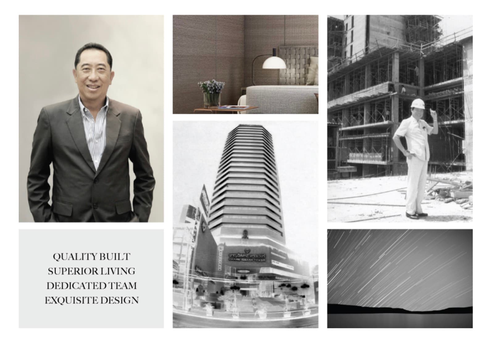 Charn Issara identity collage